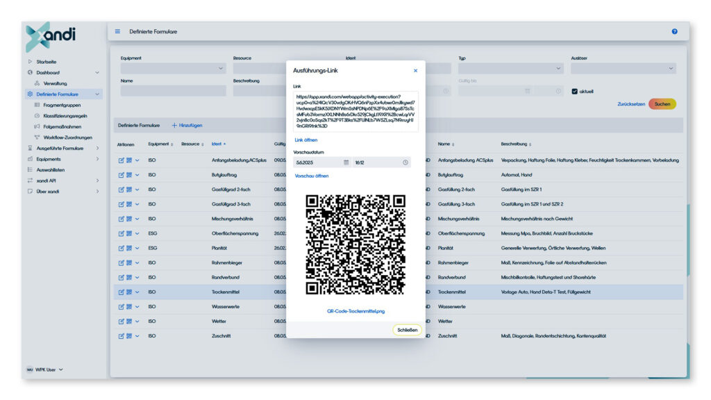 QR-Code for scanning in xandi 