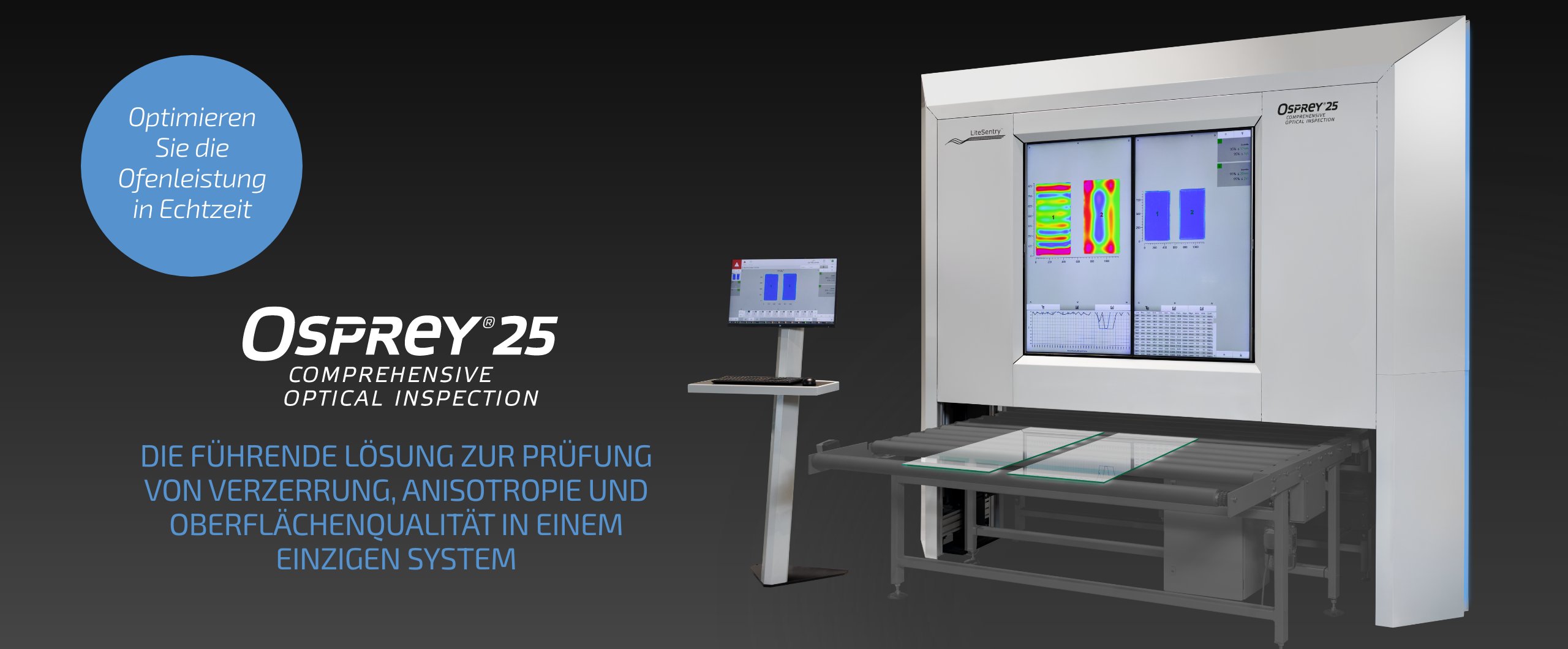 Osprey - Umfassende optische Inspektion für Flachglas - Optimieren Sie die Ofenleistung in Echtzeit