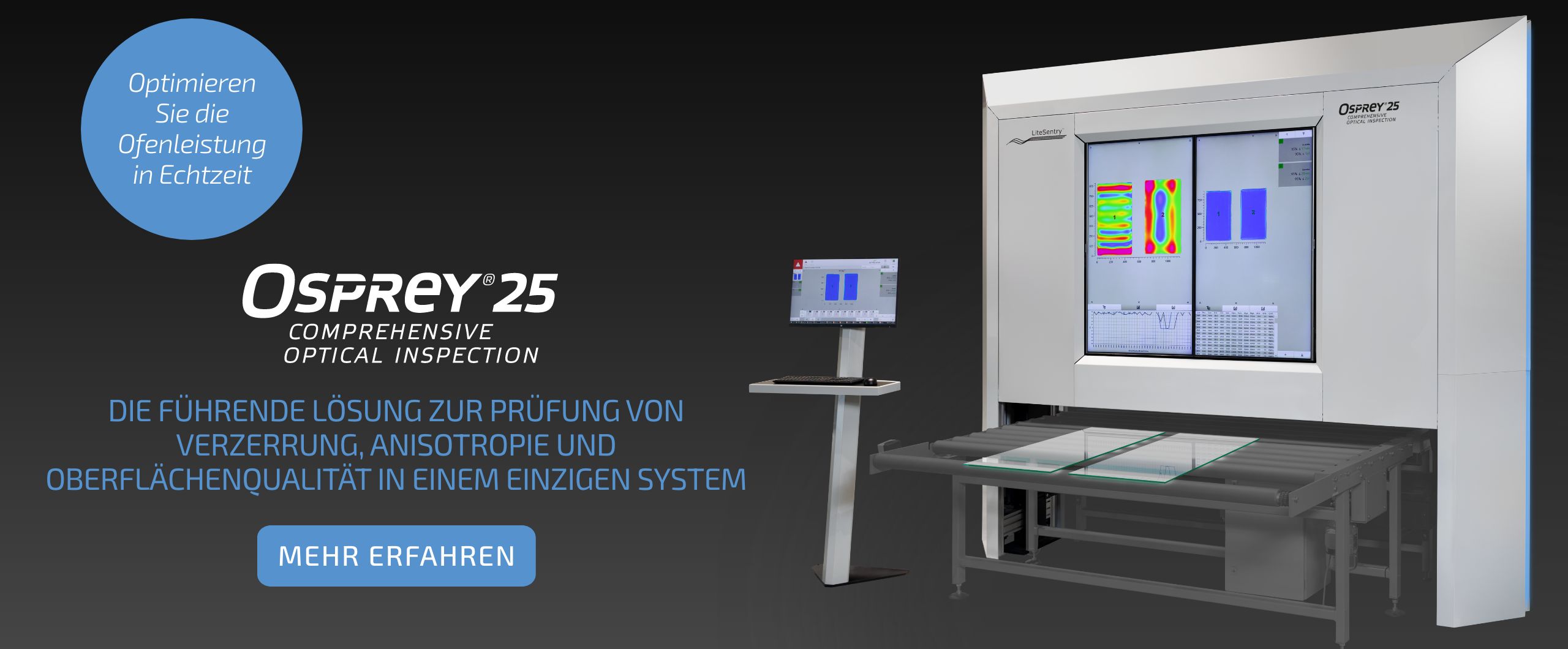 Osprey – umfassende optische Inspektion, die führende Lösung zur Prüfung von Verzerrung, Anisotropie und Oberflächenqualität in einem einzigen System