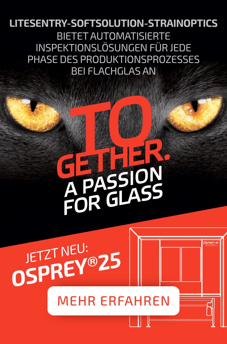 Slogan Gemeinsam eine Leidenschaft für Glas – Einführung von Osprey25