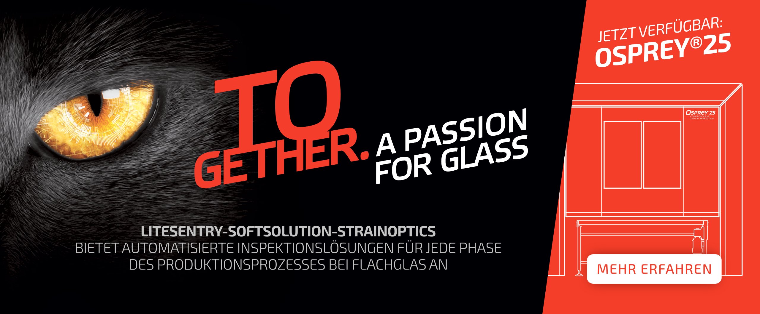 Slogan Gemeinsam eine Leidenschaft für Glas – Einführung von Osprey25