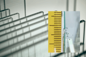 Vidrio laminado con burbujas en el borde